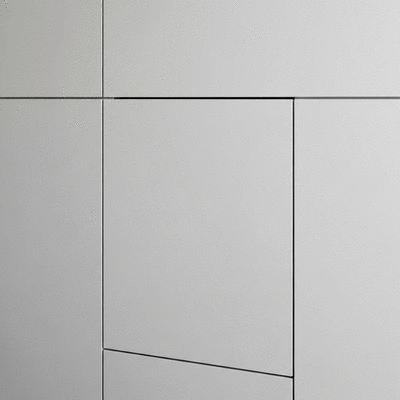 Modern built-in safe integrated into a wall with a subtle finish