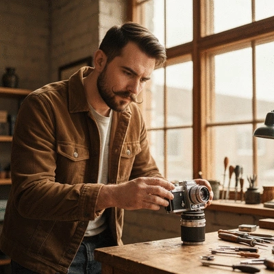 Serrurier professionnel installant un blindage de porte en bois