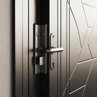 Modern armoured door with multi-point lock mechanism
